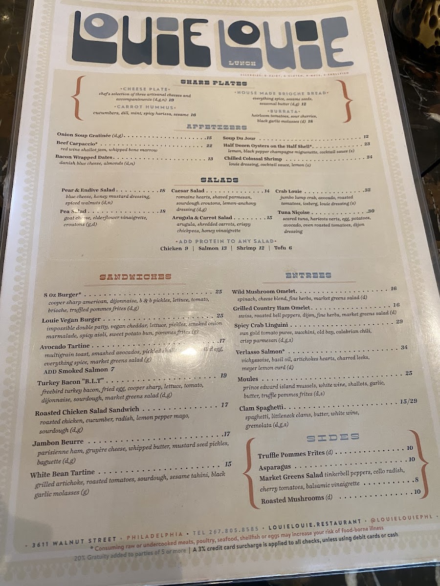 Louie Louie Menu - Image 1